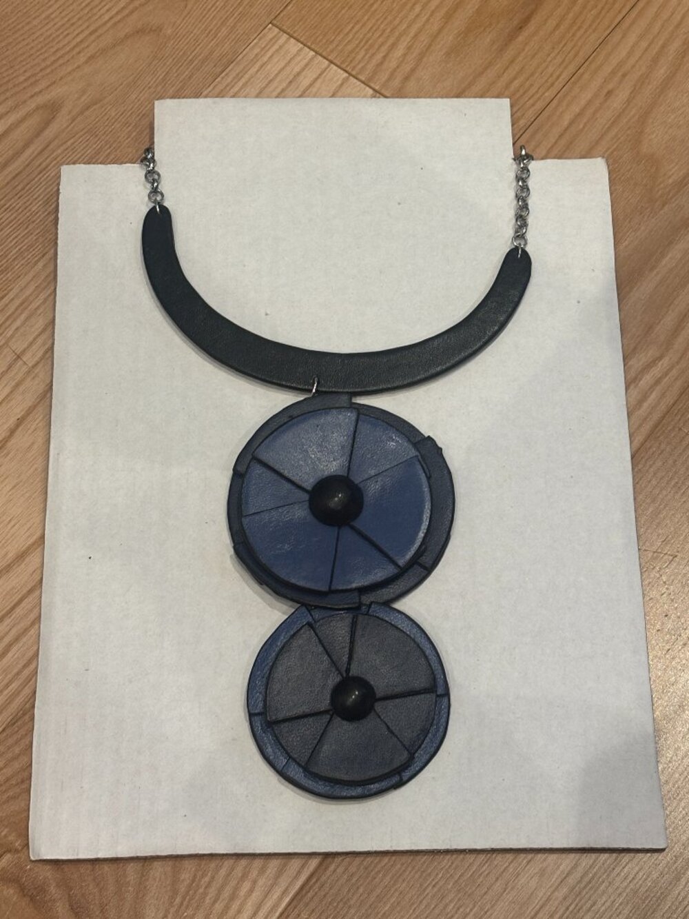 Chico's Leather Blue Fashion Necklace | NWT